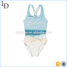 Customized one-piece bikini kids swimwear printed cute beach wear